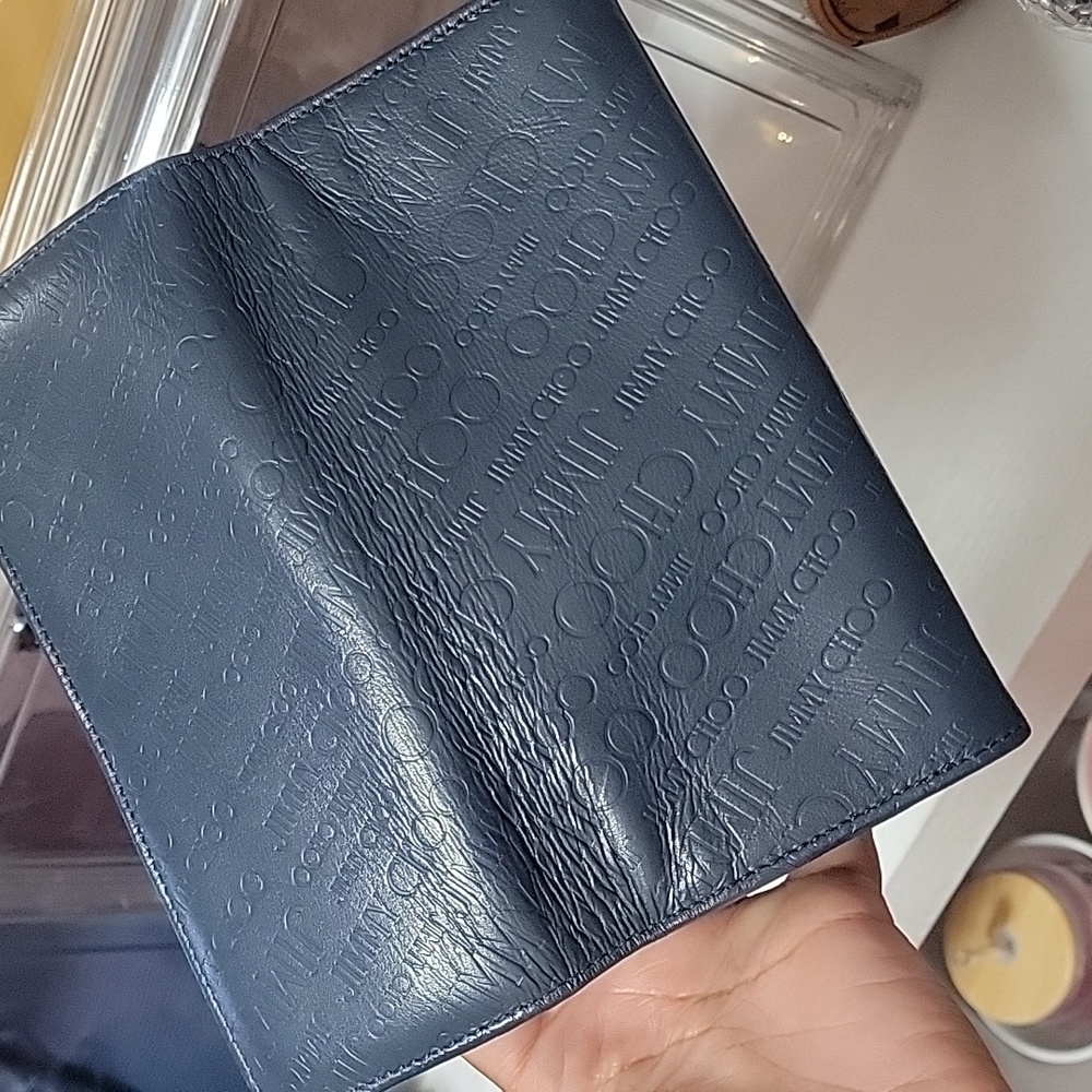 Jimmy Choo Blue Embossed Wallet - Picture 9 of 11